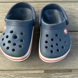 Navy crocs! Size C 5